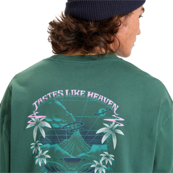 2025 Quiksilver Männer HW Hollow Coves Langarm Tee EQYZT08202 - Trekking Green